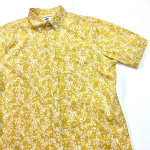 Old Navy Yellow Floral Button Shirt